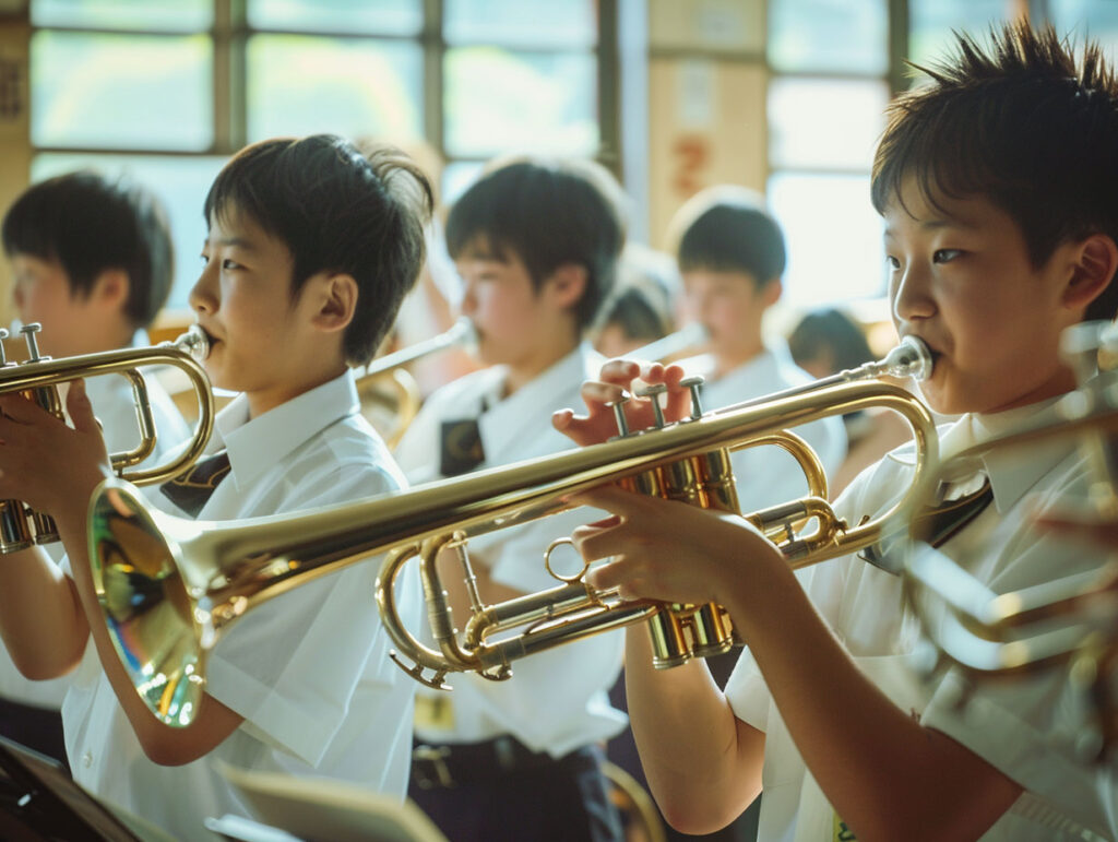 吹奏楽部に所属する中学3年生の健太君