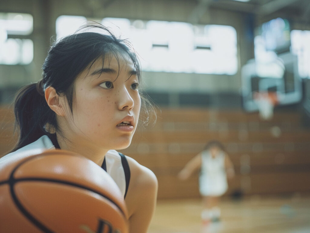 バスケットボール部に所属する中学1年生の花子さん