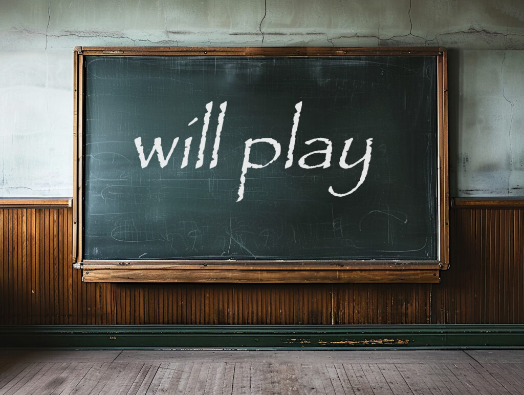 未来形「will play」